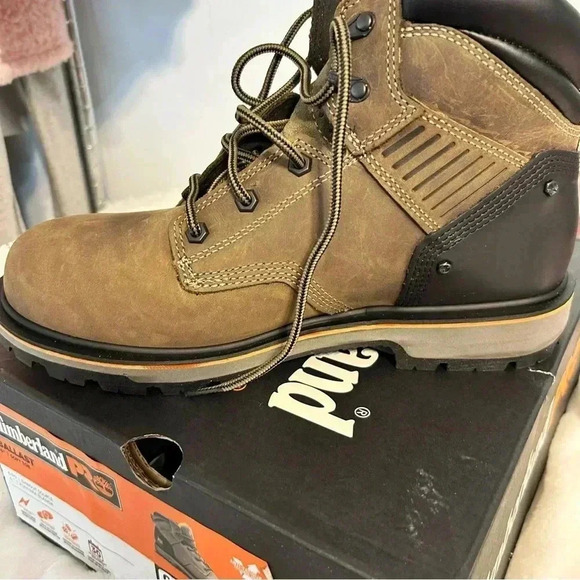 Men’s Timberland Pro size 9 Ballast brown work boot. New - Picture 4 of 9